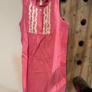 Matilda Jane Pink Dress with Cream Details